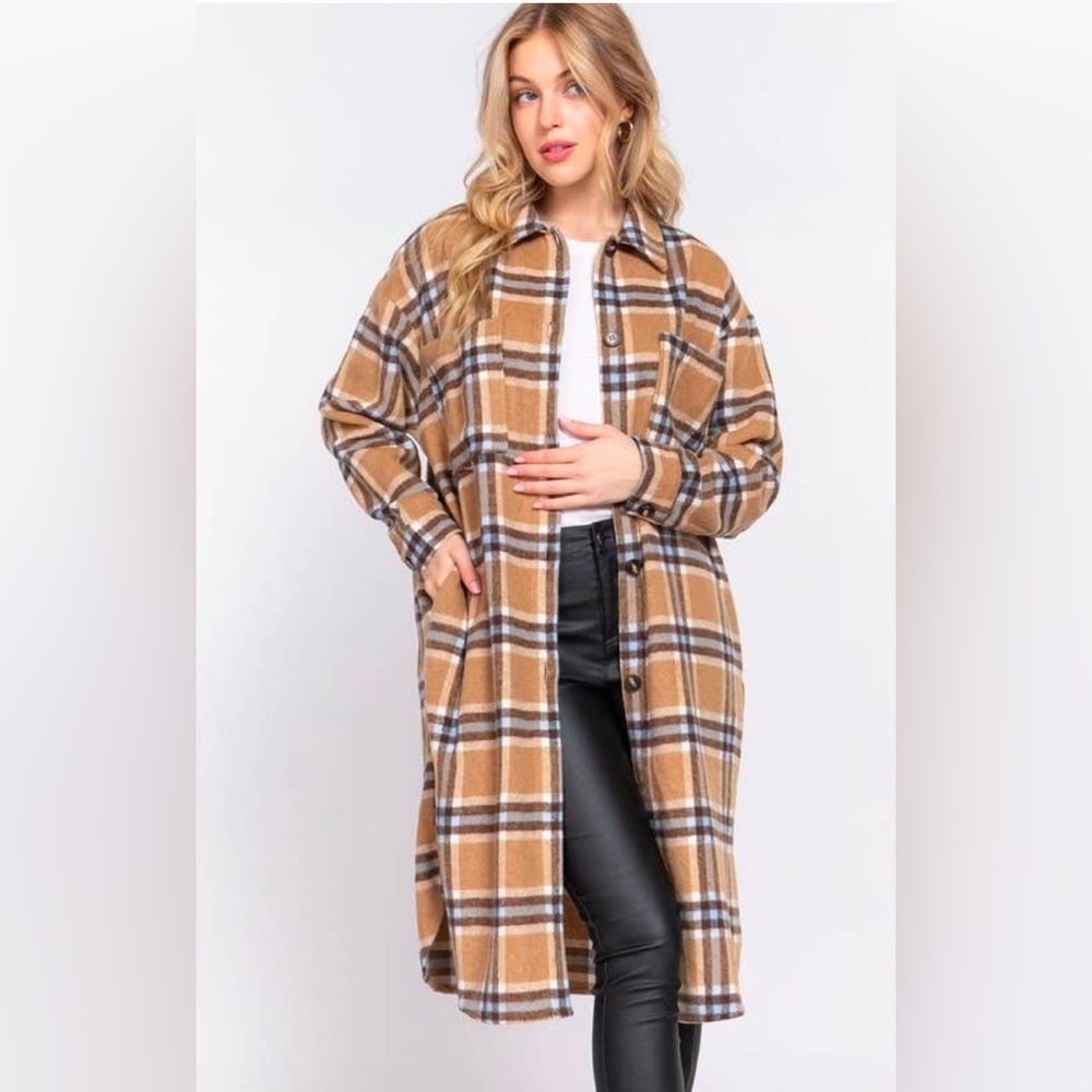 Women’s Plaid shacket coat jacket